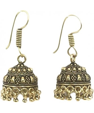 India Fashion Arts Gypsy Style Antique Indian Traditional Earring, Jhumka, Jhumki for Women & Girls - Bohemian Jewelry Gift f...