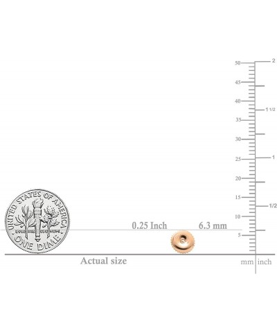 Screw Back Earring Backing 1 Pc Only in Gold 18k Rose Gold Diameter 6.3mm $13.68 Earrings