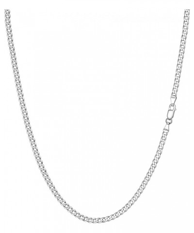 925 Sterling Silver Cuban Link Chain Necklace, Dainty Figaro Chains, Solid & Shiny, 3mm/5mm, 14-28 inch, Come Gift Box 18.0 I...