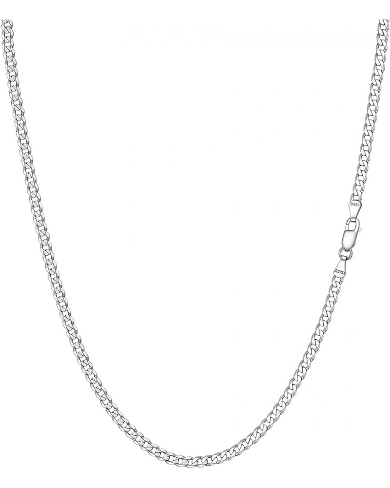 925 Sterling Silver Cuban Link Chain Necklace, Dainty Figaro Chains, Solid & Shiny, 3mm/5mm, 14-28 inch, Come Gift Box 18.0 I...