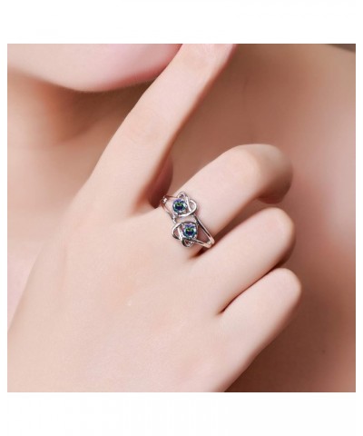 Love Charm Heart Cut Zircon Sweet Ring Jewelry Accessories Woman Birthday Valentine's Day Anniversary Personality Gift Colorf...