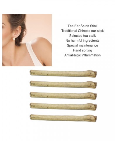 50pcs Tea Stem Stud Earrings Tea Rod Caring Ear Hole Stick Traditional Ears Stick Portable for Women(Slim) $9.96 Earrings