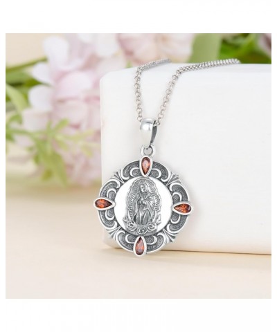 Mother's Day Gifts for Women Mother Girls 925 Sterling Silver Necklace Birthdays Gifts Santa Muerte $24.48 Necklaces