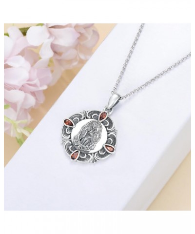 Mother's Day Gifts for Women Mother Girls 925 Sterling Silver Necklace Birthdays Gifts Santa Muerte $24.48 Necklaces