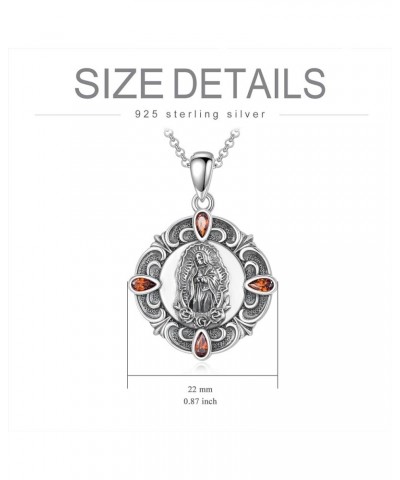 Mother's Day Gifts for Women Mother Girls 925 Sterling Silver Necklace Birthdays Gifts Santa Muerte $24.48 Necklaces