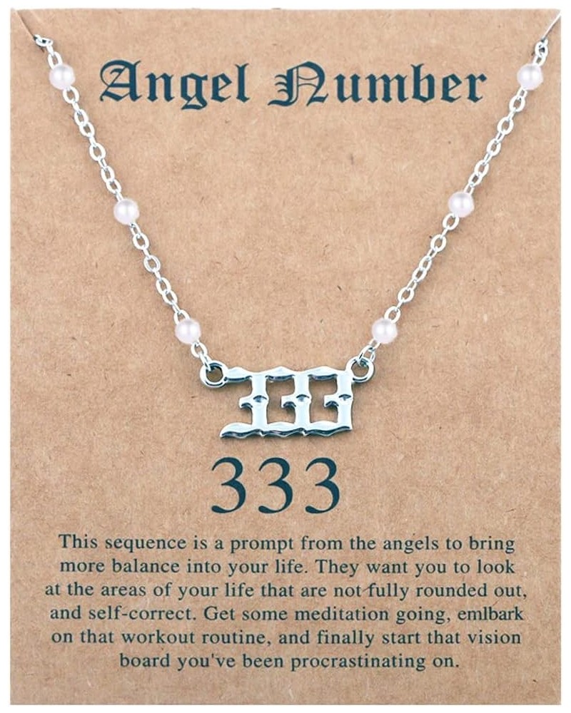 Angel Number Necklace Numerology Jewelry for Women 18K Gold Plated Stainless Steel 111 222 333 444 555 666 777 888 999 Choker...