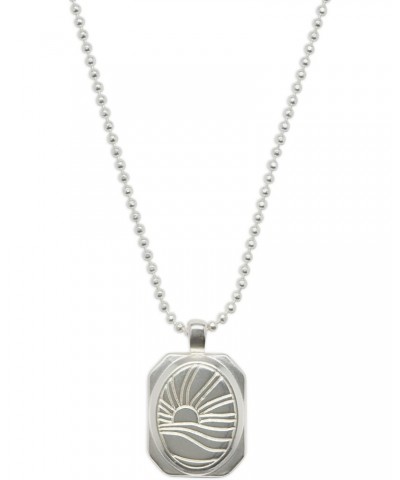 Etched Sunshine Tag Pendant, Silver, One Size $13.67 Pendants