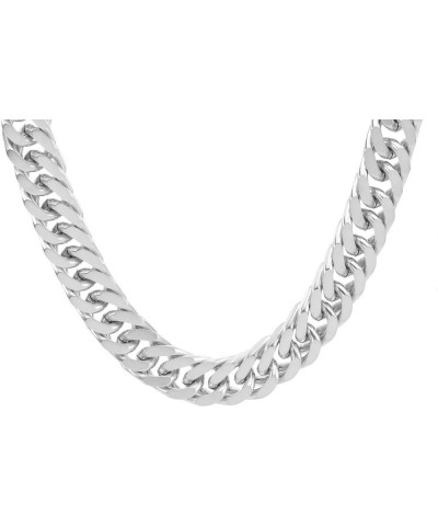 18K PVD Double Gold Plated Miami Double Weaving Cuban Link Chain Bracelets and Nekclaces 12mm-61cm Silver $15.18 Bracelets