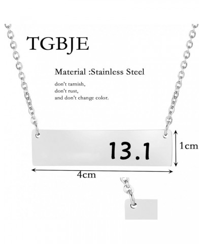 TGBJE13.1 Necklace 26.2 Necklace Gifts for Runners Marathon Jewelry Simple Joggers Necklace Athletic Jewelry 13.1 necklace $7...