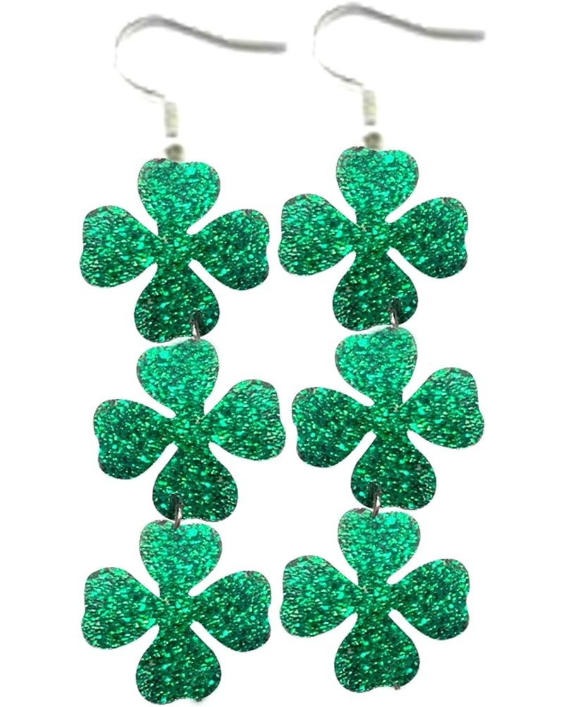 Shamrock Dangle Earrings Lucky Green Clover Leaf Earring for Women St Patricks Day Earrings Funny Irish Holiday Jewelry Gift ...