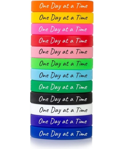 MZZJ 12 Pack-Motivational Faith Positive Inspirational Bracelet 7.5Inches 12MM Silicone Rubber Waterproof Outdoor Sport Band ...