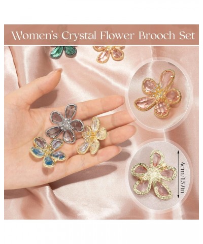 5 Packs Women's Crystal Flower Brooch Vintage Rhinestone Scarf Brooch Pins Jewelry Accessories $9.88 Brooches & Pins