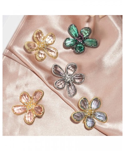 5 Packs Women's Crystal Flower Brooch Vintage Rhinestone Scarf Brooch Pins Jewelry Accessories $9.88 Brooches & Pins