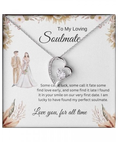 To My Soulmate Necklace For Women, Women Romantic Jewelry For Her Anniversary, Personalized Christmas Presents For Girlfriend...