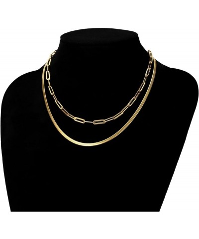 14K Gold Necklace For Women Trendy, Initial Layered Necklaces For Women Dainty Snake Chain Jewlery Gift H $8.69 Necklaces