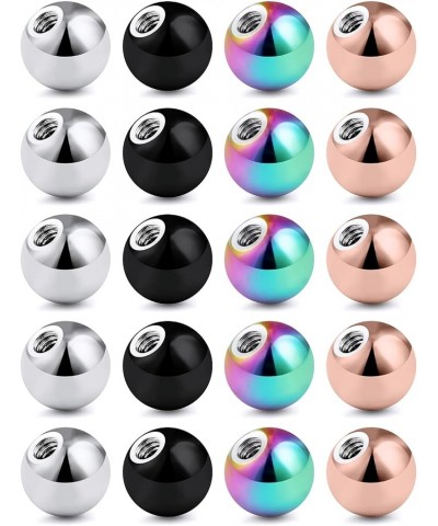 14G 5mm Stainless Steel Piercing Replacement Balls for Tongue Industrial Nipple Eyebrow Lip Rings Piercing Jewelry Parts Ball...