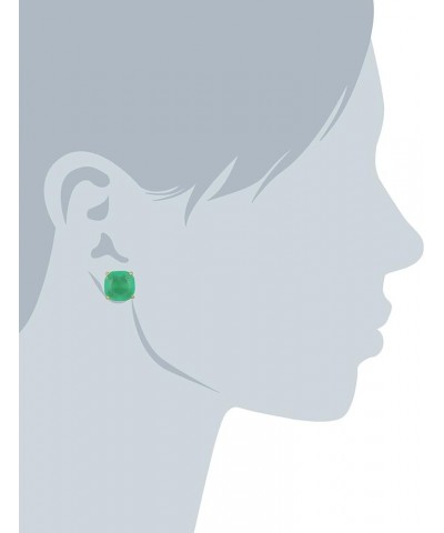 Essentials" Small Square Stud Earrings Beryl Green $20.49 Others