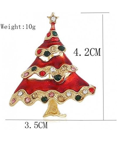 Christmas Tree Brooches Xmas Austrian Crystal Brooch Pin Women Red $10.08 Brooches & Pins