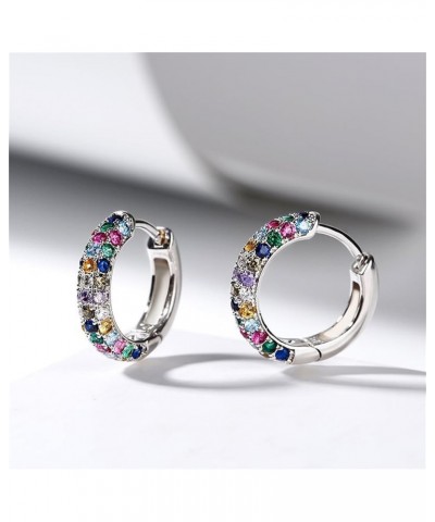 Hoop Earrings for Women Personalized Rhinestone Ear Clips Statement Earring Charm Jewelry Gifts for Ladies Girls One Size X01...