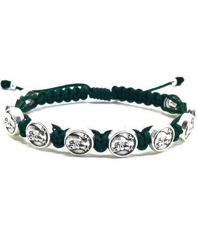 Catholic Scapular Bracelet - Our Lady of Mount Carmel - Black/Green/Purple Cord Green Scapular Bracelet $12.75 Bracelets