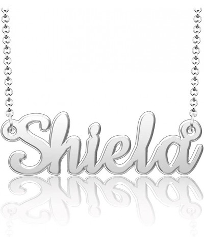 Custom Name Necklace Personalized 18K Gold Plated Nameplate Initial Necklaces Gift for Women Shiela $15.90 Necklaces