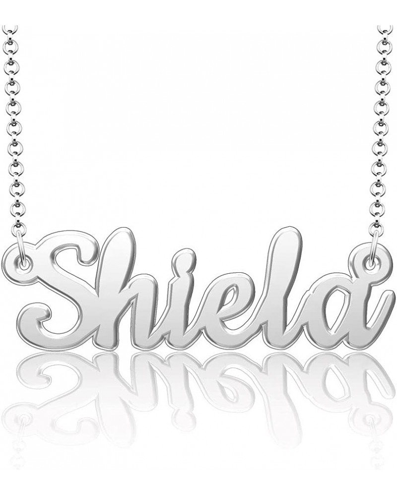 Custom Name Necklace Personalized 18K Gold Plated Nameplate Initial Necklaces Gift for Women Shiela $15.90 Necklaces