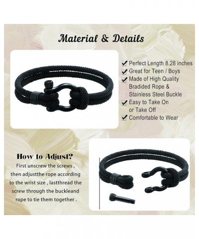 Graduation Gifts, Natural Stone Heart Bracelets for 5th 8th Teen Girls Mens Women Black-Bxy-5th $11.39 Bracelets