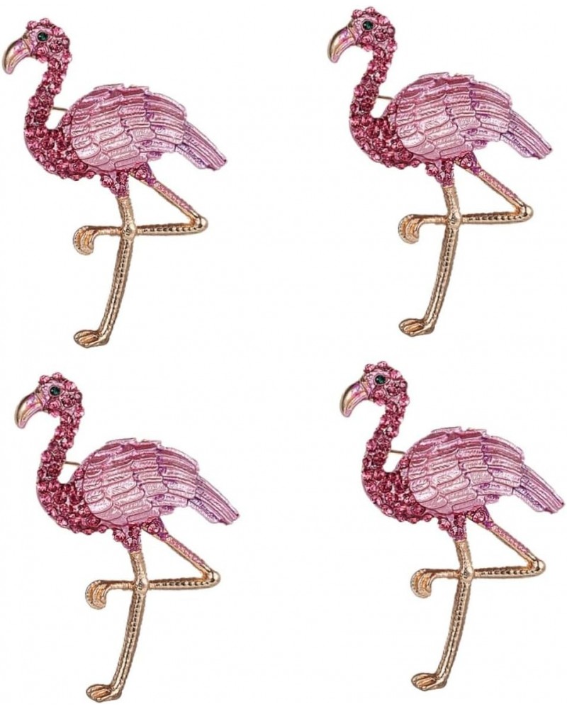 4pcs Flamingo Brooch Brooches for Coats Lady Gifts Vintage Brooches for Women Animal Brooch Valentine Badge Pin Gifts Shiny B...