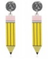 Cute Pencil Teachers Earrings for Women Girls Handmade Funny Pencil Crayon Book Acrylic Drop Dangle Earrings Set for Teachers...