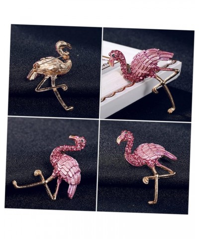 4pcs Flamingo Brooch Brooches for Coats Lady Gifts Vintage Brooches for Women Animal Brooch Valentine Badge Pin Gifts Shiny B...