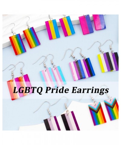 LGBT Rainbow Earrings for Women Lesbian Bisexual Pansexual Transgender Nonbinary Asexual Gender Fluid Progress Flag Heart Ear...