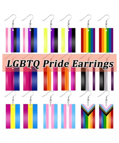 LGBT Rainbow Earrings for Women Lesbian Bisexual Pansexual Transgender Nonbinary Asexual Gender Fluid Progress Flag Heart Ear...