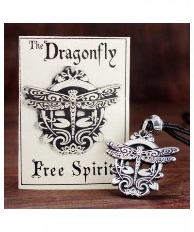 Pewter Art Nouveau Dragonfly Pendant Art Deco Necklace $10.50 Pendants