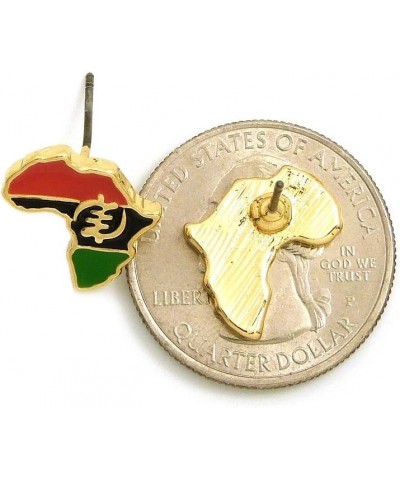 Pan Africa Stud Micro Earrings in Gold-Tone Gye Nyame $7.97 Earrings