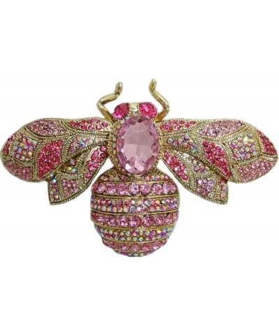 TTjewelry Charming Bee Insect Brooch Pin Austria Crystal Rhinestone Pink $12.71 Brooches & Pins