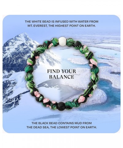 Hawaiian Silicone Beaded Bracelets for Women & Men, The Surf Collection - Ohana Beach Jewelry Fashion Bead Bracelet with Blac...