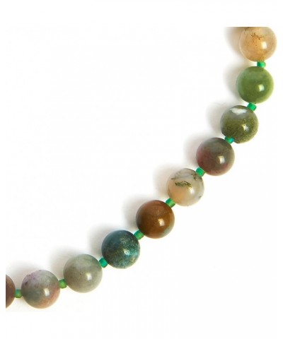 Hollis Collar Necklace with Agate Stones & Glass Seed Beads Basil Multi $19.35 Necklaces