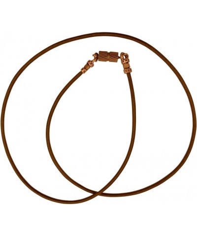 Antique Copper 1.8mm Fine Brown Leather Cord Necklace with Magnetic Clasp 18 Inches $9.00 Necklaces