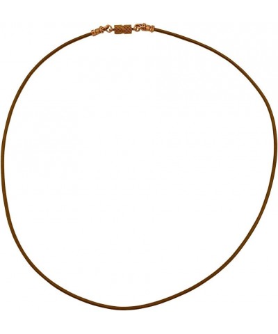 Antique Copper 1.8mm Fine Brown Leather Cord Necklace with Magnetic Clasp 18 Inches $9.00 Necklaces