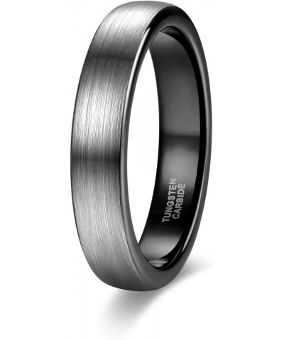 4mm 6mm 8mm Tungsten Rings for Men Women Engagement Wedding Band Brushed Black Comfort Fit Size 4-15 4mm Black $12.14 Rings