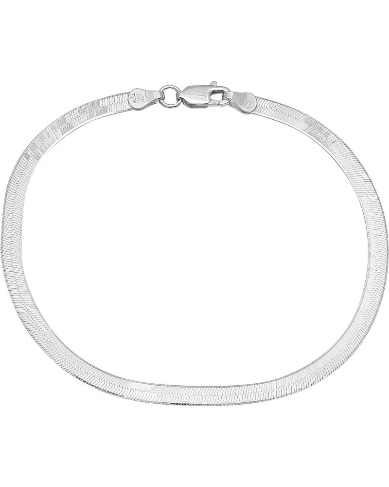 3mm-14mm Solid .925 Sterling Silver Flat Herringbone Chain Necklace or Bracelet 7 Inches 3.3mm Bracelet $47.70 Necklaces