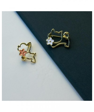 2Pcs Cat Cute Pins Sets Dog with Flower Cartoon Enamel Pins Brooch for Lapel Pins Badges Accessories Gifts $7.53 Brooches & Pins