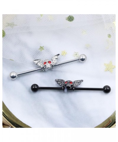 3PCS 14G Butterfly Flower Stainless Industrial Barbell Sparkly CZ Ear Industrial Piercing Bar for Women Men Color E $10.19 Bo...