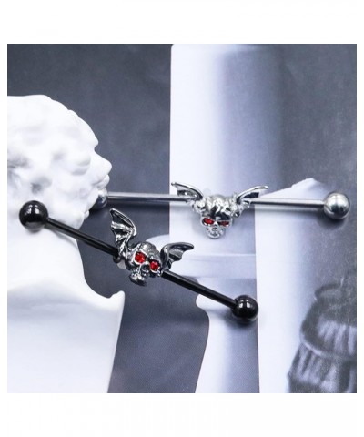 3PCS 14G Butterfly Flower Stainless Industrial Barbell Sparkly CZ Ear Industrial Piercing Bar for Women Men Color E $10.19 Bo...