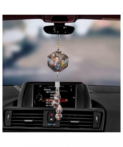 Crystal Photo Pendant, Rear View Mirror Accessories Pendant, Custom Photo Hanging Ornament, car Accessories for Women Cube $1...