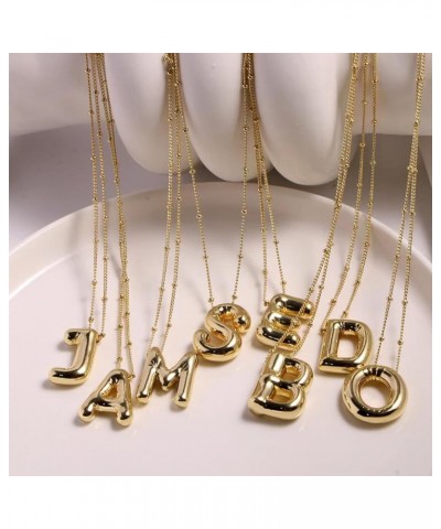 Balloon Initial Necklaces for Women Gold Initial Letter Pendant Necklace for Women Gold Initial Necklaces Alphabet Necklace D...