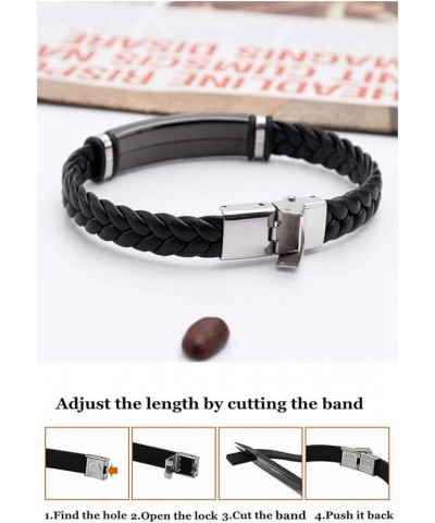 Sobriety Recovery Gifts for Alchoholics Addiction,Inspirational Leather Bracelet,Personalized Recovering Bangle Jewelry for M...