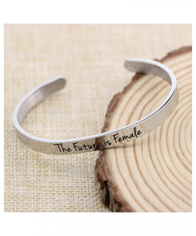 Inspirational Motivational Encouragement Cuff Bracelet for Women Girls Stainless Steel Cuff Jewelry Birthday Mothers Day Chri...