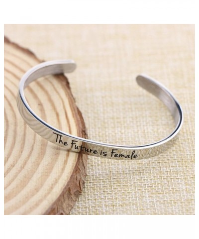 Inspirational Motivational Encouragement Cuff Bracelet for Women Girls Stainless Steel Cuff Jewelry Birthday Mothers Day Chri...