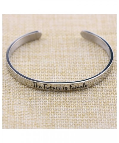 Inspirational Motivational Encouragement Cuff Bracelet for Women Girls Stainless Steel Cuff Jewelry Birthday Mothers Day Chri...